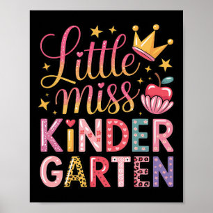 Små Fröken Förskolebarn Tillbaka Till Skolan Poster