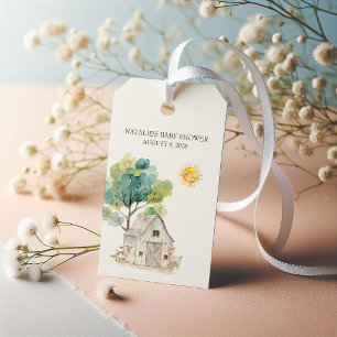 Små gårds nurseries djur Baby Shower presentkort Presentetikett