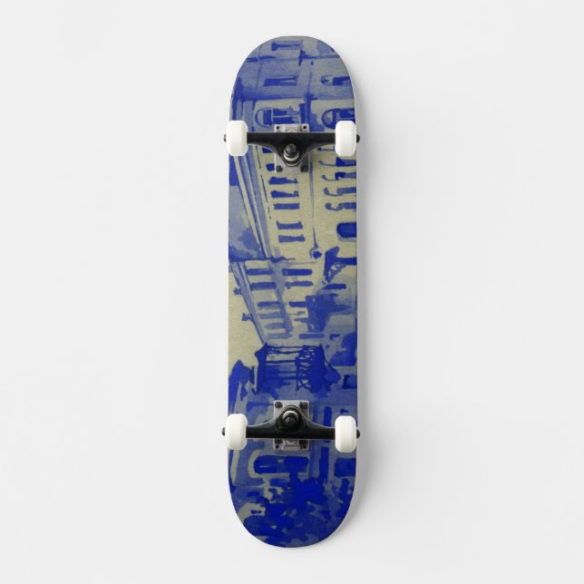 Små gator i gamla stan mini skateboard bräda 18,7 cm (Framsida)