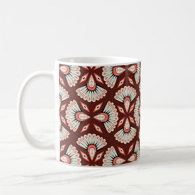 Små geometriska motiv: Dekoration Textile Mönster Kaffemugg (Vänster)