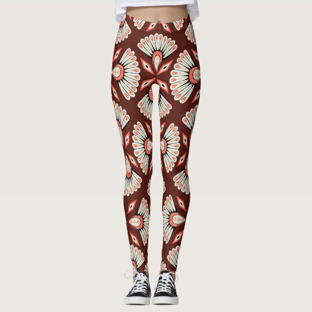 Små geometriska motiv: Dekoration Textile Mönster Leggings (Framsida)