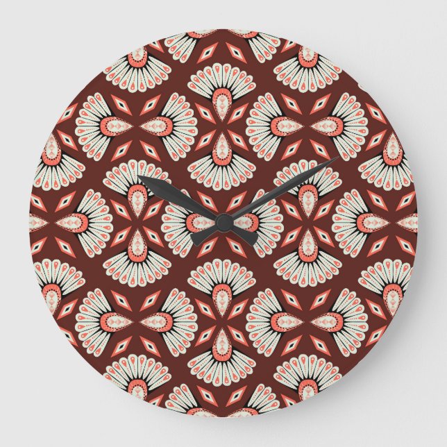 Små geometriska motiv: Dekoration Textile Mönster Stor Klocka (Framsida)