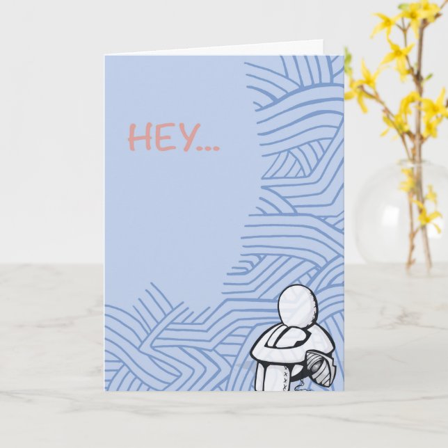 Små gester här om du behöver mig 5 x 7 kort (Gul blomma)