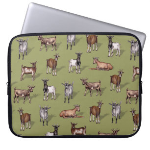 Små getter på Grönten - Goat Herd Mönster Laptop Fodral