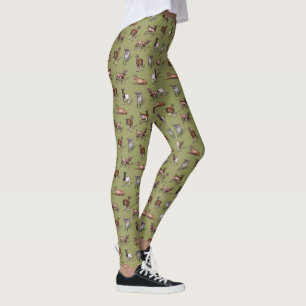 Små getter på Grönten - Goat Herd Mönster Leggings