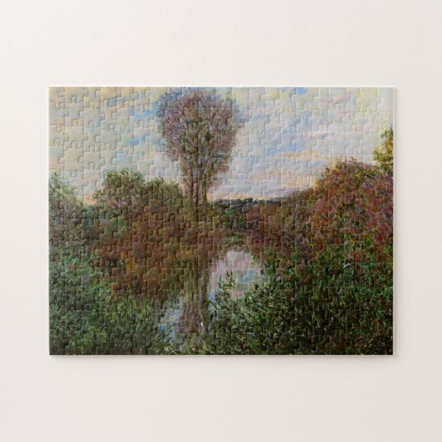 Små Gren i Seine Monet Fine Art Pussel (Horisontell)