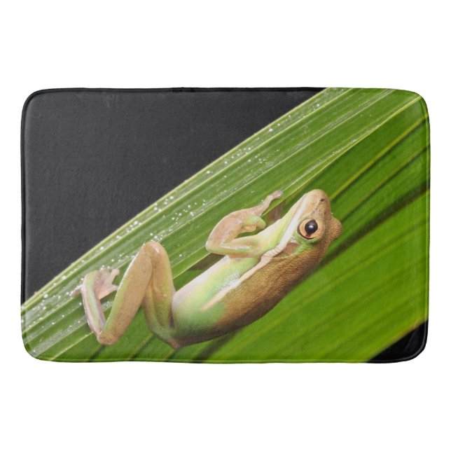 Små grodor på Löv Badrumsmatta (Framsidan)