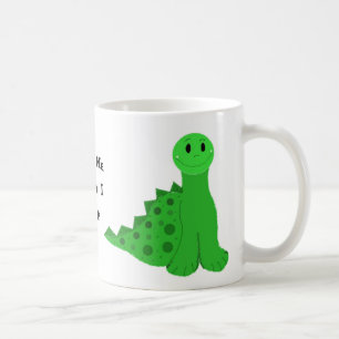 Små Gröna Dinosaurier Kaffemugg