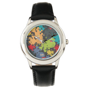 Små, gulliga monster armbandsur