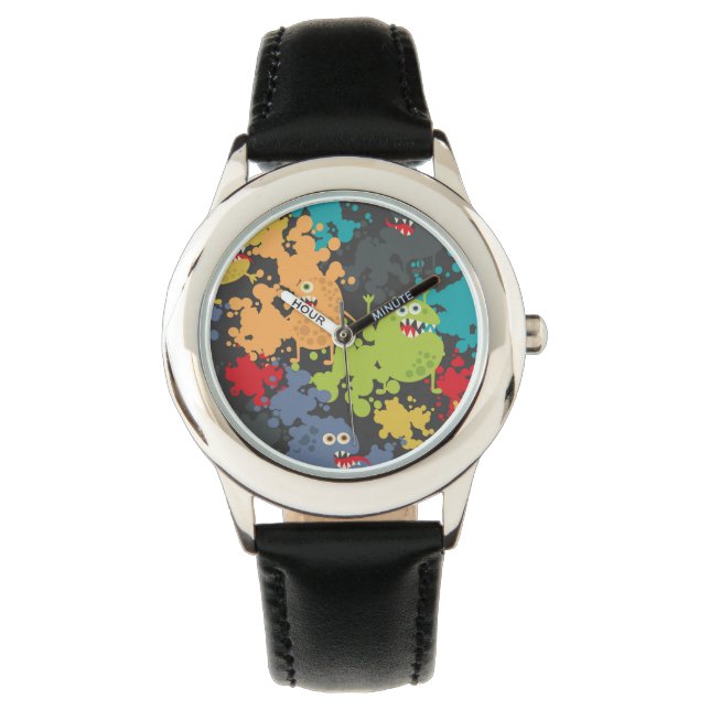 Små, gulliga monster armbandsur (Framsida)