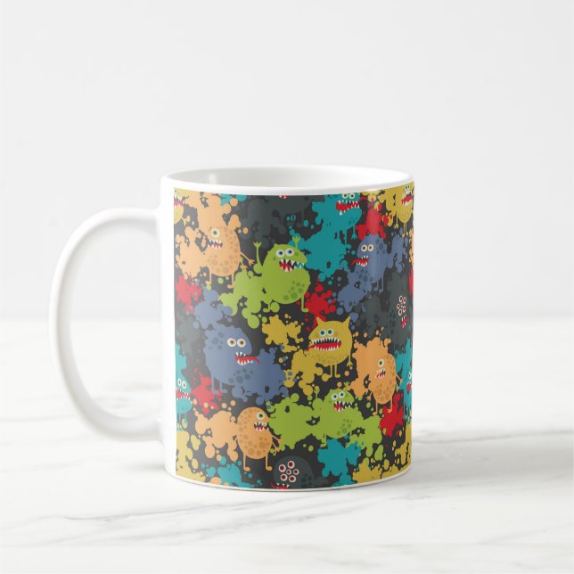 Små, gulliga monster kaffemugg (Vänster)