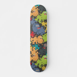 Små, gulliga monster mini skateboard bräda 18,5 cm