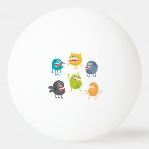 Små, gulliga monster pingisboll