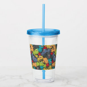 Små, gulliga monster take away mugg
