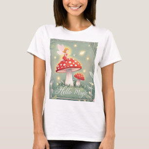 Små hålor på svamp- och åglingsglaset t shirt