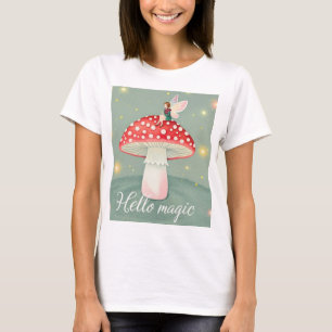 Små hålor på svamp- och åglingsglaset t shirt