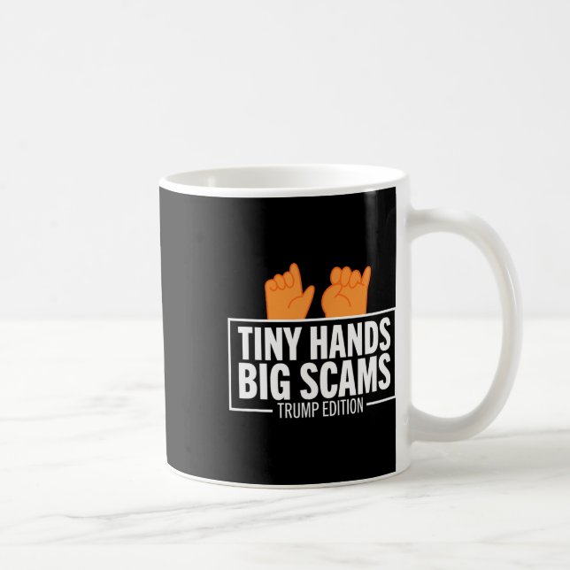 Små händer stora bedrägerier Trump Edition Anti Do Kaffemugg (Höger)