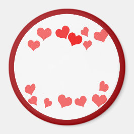 Små hjärtan - lägg till meddelandet magnet