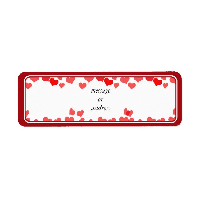 Små hjärtan - lägg till meddelandet returadress etikett (Framsidan)