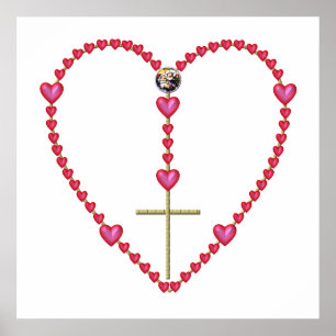 Små hjärtan Rosary Poster
