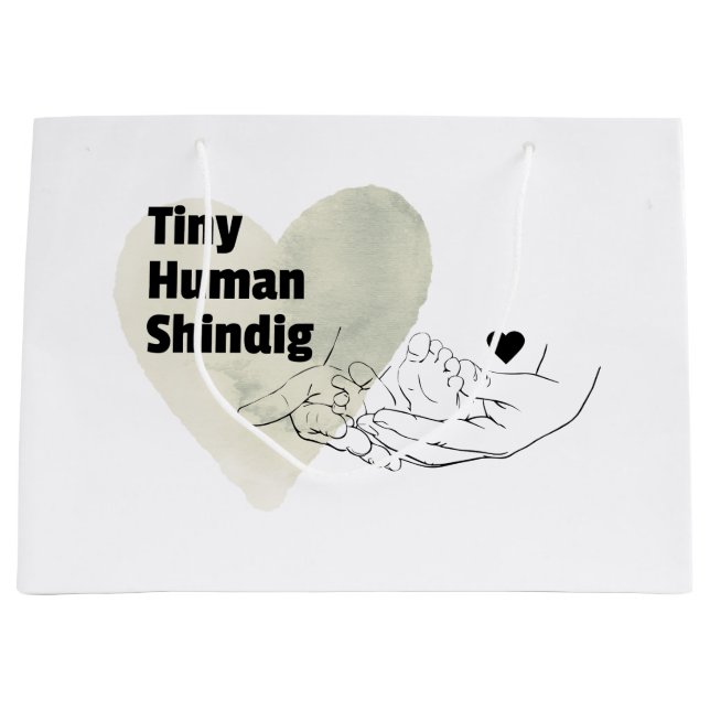 Små humana shhindig Gift Bag Modern Baby Shower (Framsidan)