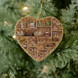 Små hyllor jul bakare Xmas kakor 2Dprint Julgransprydnad Keramik