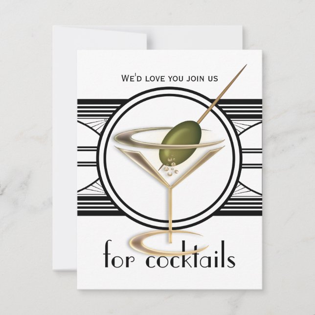Små inbjudningar till Cocktail Party (Framsida)
