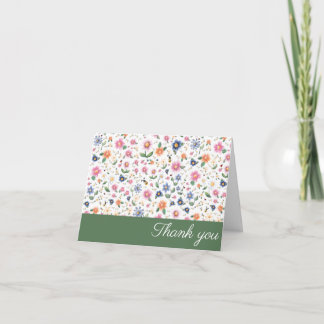 Små insekter och blommönster tack kort