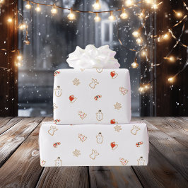 Små julkakor Seamless Mönster | Whiter Presentpapper