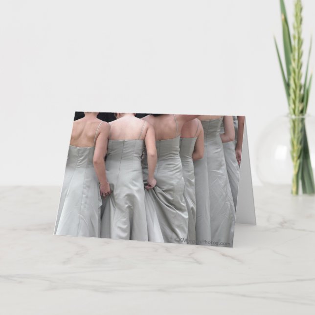 "Små justeringar" Tacksamhetskort till brudtärnor Tack Kort (Framsida)