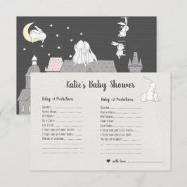 Små kaniner | Tvillingar Baby Shower Gissningslek Inbjudningar