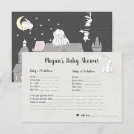 Små kaniner | Tvillingar Baby Shower Gissningslek Inbjudningar