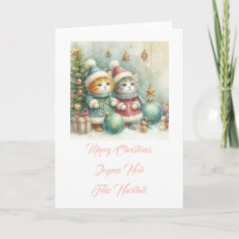 Små katter, God jul Inbjudan