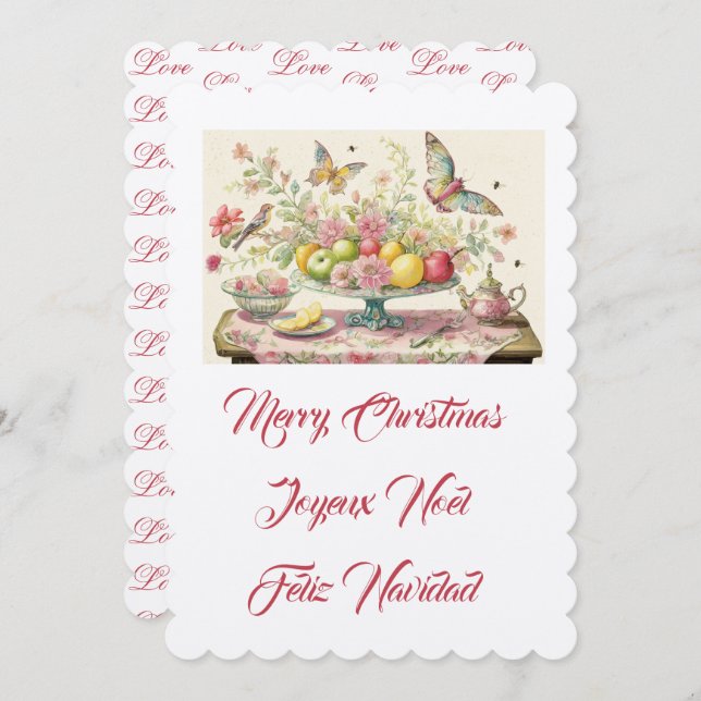 Små katter, God jul Inbjudningar (Fram/baksida)