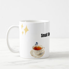 Små klunkar. Stor lycka. Söt typsnittskaffe Kaffemugg
