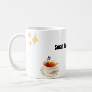 Små klunkar. Stor lycka. Söt typsnittskaffe Kaffemugg