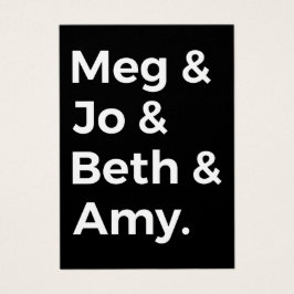 Små kvinnor visitkort