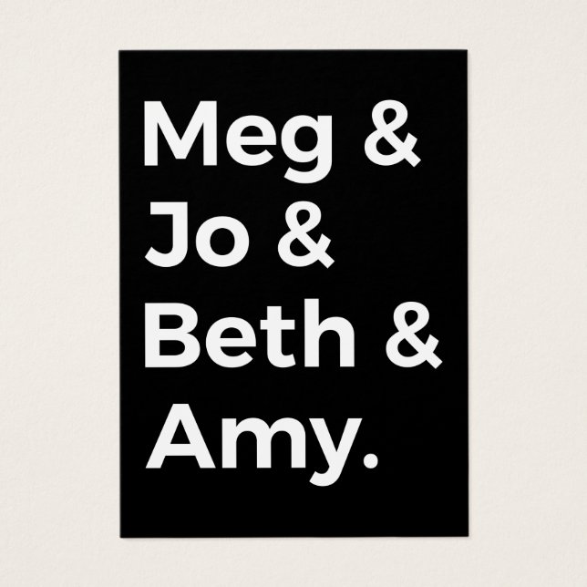 Små kvinnor visitkort (Framsidan)