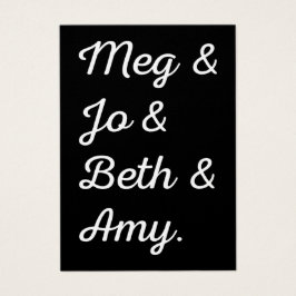 Små kvinnor visitkort