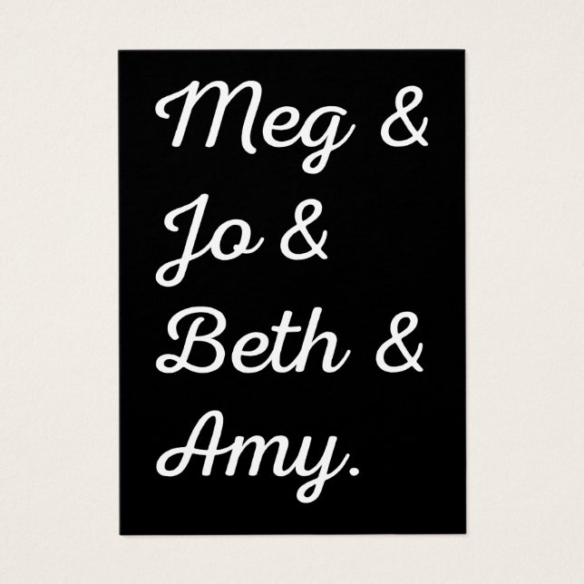 Små kvinnor visitkort (Framsidan)