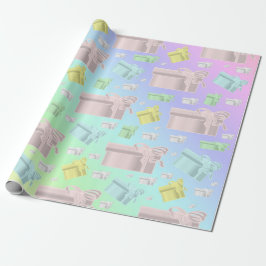 små, lådor, pastell, färger, födelsedag, presenter presentpapper