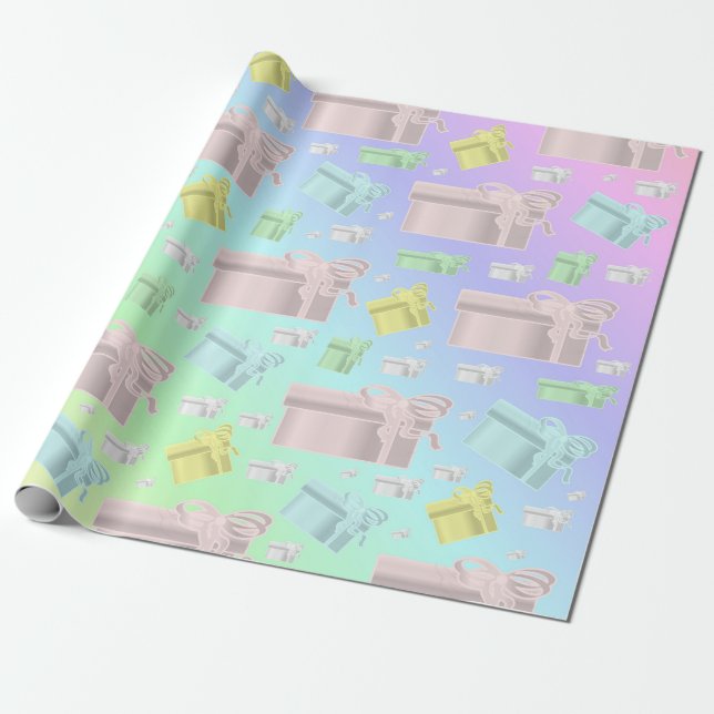 små, lådor, pastell, färger, födelsedag, presenter presentpapper (Utrullad)