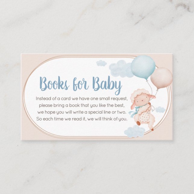 Små lamm Babyshowerböcker för bebis Tilläggskort (Framsida)
