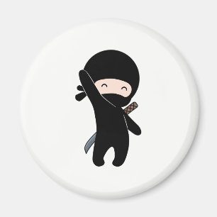 Små Lycklig Ninja Magnet
