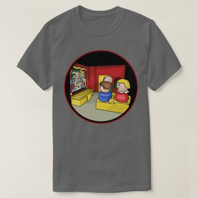 Små människor i filmen t shirt (Design framsida)