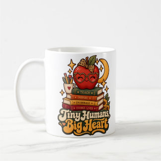 Små Människor Stort Hjärta Retro Kaffemugge för Lä Kaffemugg