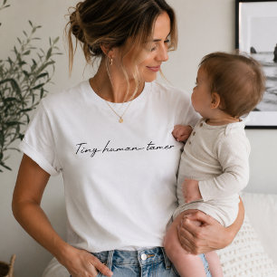Små mänskliga tama T-shirts Present till mammas