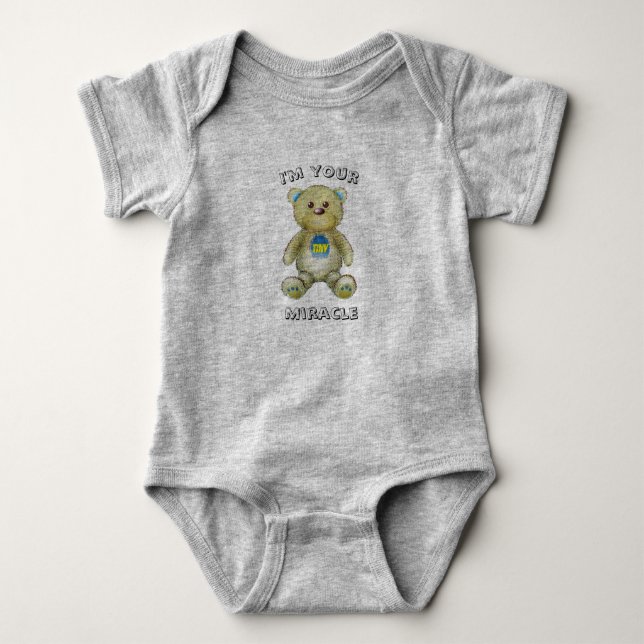 Små Miracle Finare Bear Baby-dräkt T Shirt (Framsida)