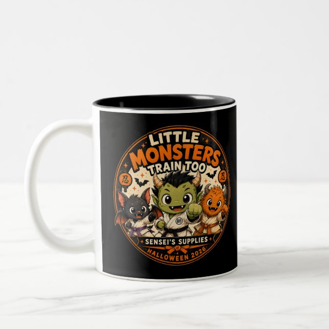 Små Monster Tränar Också Halloween-Kamp Mugg (Vänster)