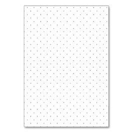 Små, mörkgrå plustecken och punkter arrangerade i  bordsnummer